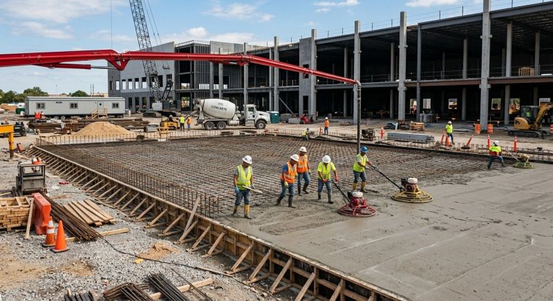 Commercial Slab Installation in Manassas, VA